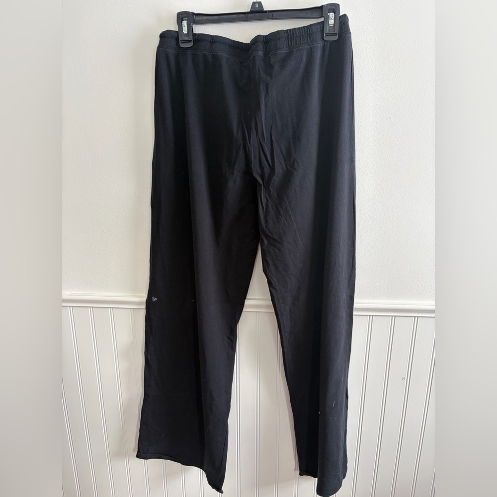 100% Cotton Women’s Pact Black Drawstring Pants - Picture 2 of 2